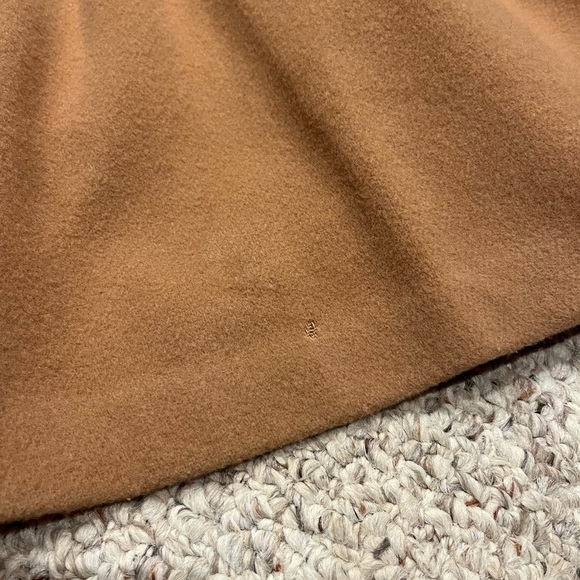 Marvin Richards Vintage Lambswool Camel Coat Fur Trim Sz 16 - Picture 11 of 14